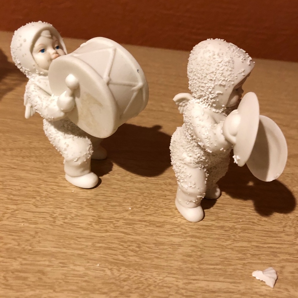 Snowbabies Drummer and Cymbal Player